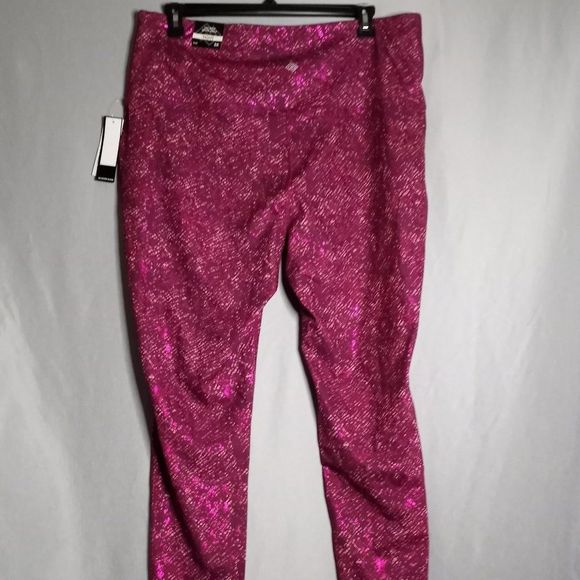 Zelos Women's Tight Pink Snake Athletic Gym Workout Leggings Pants Plus Size 3X - Picture 2 of 11